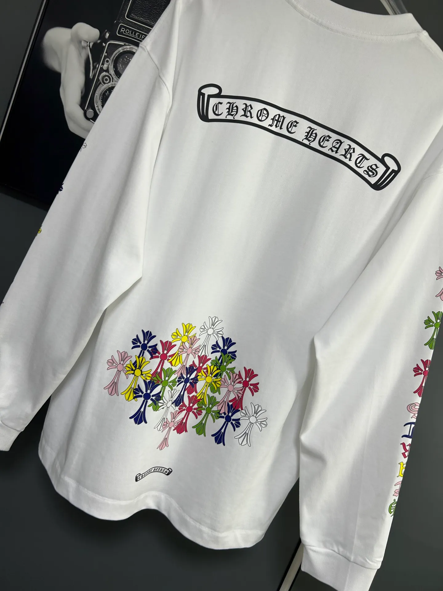 P230 2026 new (exclusive) Chrome Hearts autumn and winter limited edition heavyweight high-weight long-sleeved T-shirt, customized Dreamweaver Yayun ribbed cotton designer concept style Fabric: Heavy 380g Size: S M L XL Color: White Black